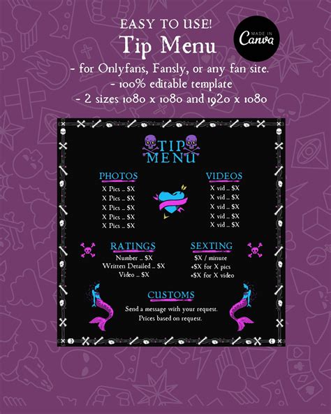 OnlyFans Tip Menu